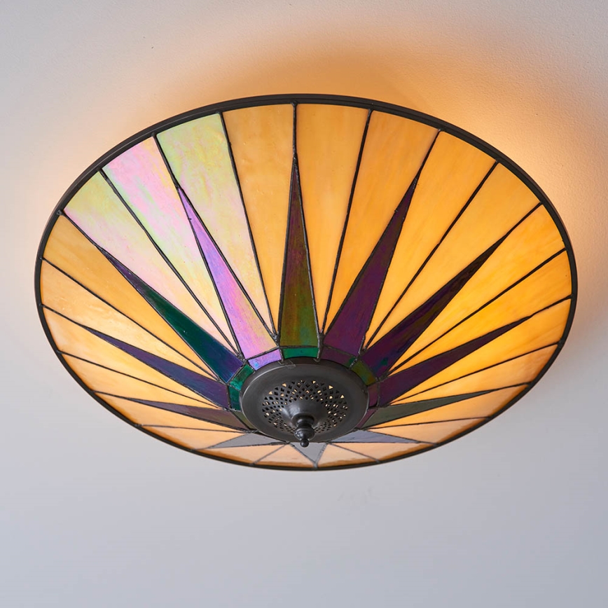 Endon 70240 - Taklampa DARK STAR 2xE27/40W/230V diameter 49 cm