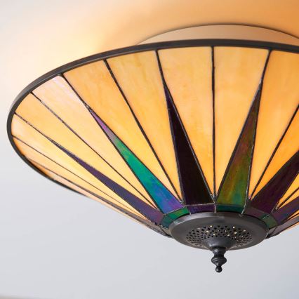 Endon 70240 - Taklampa DARK STAR 2xE27/40W/230V diameter 49 cm