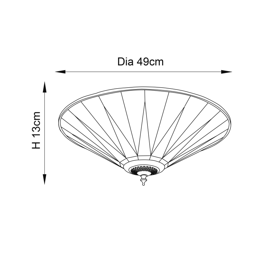 Endon 70240 - Taklampa DARK STAR 2xE27/40W/230V diameter 49 cm