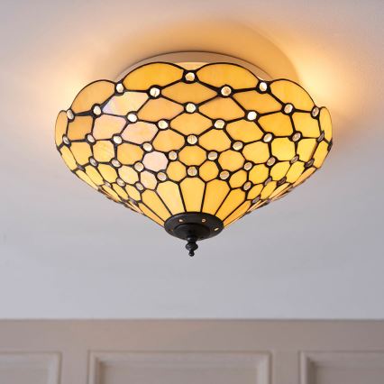 Endon 70242 - Taklampa PEARL 2xE27/60W/230V diameter 37 cm
