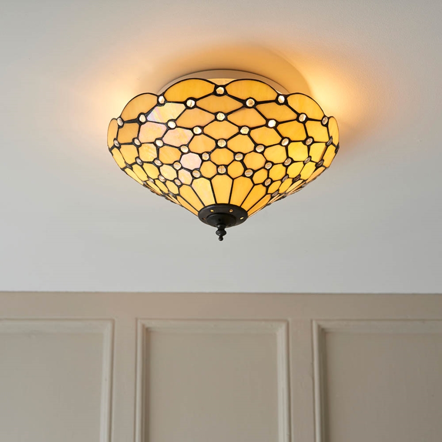 Endon 70242 - Taklampa PEARL 2xE27/60W/230V diameter 37 cm