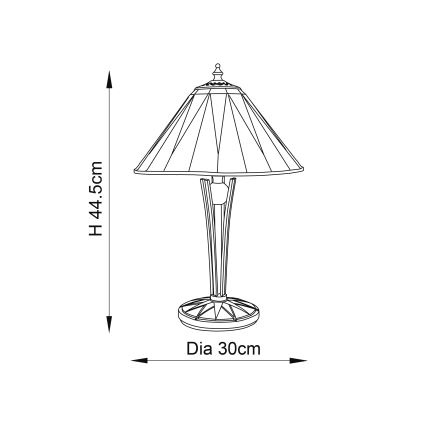 Endon 70367 - Bordslampa DARK STAR 1xE14/40W/230V diameter 30 cm