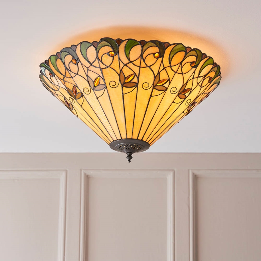 Endon 70706 - Taklampa Tiffany JAMELIA 2xE27/60W/230V Ø 50 cm