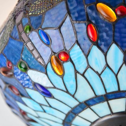 Endon 70722 - Taklampa Tiffany DRAGONFLY 2xE27/60W/230V Ø 41 cm