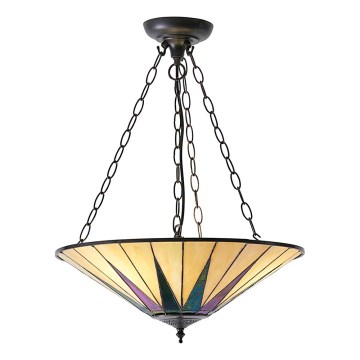 Endon 70754 - Ljuskrona på kedja DARK STAR 3xE27/60W/230V diameter 49 cm