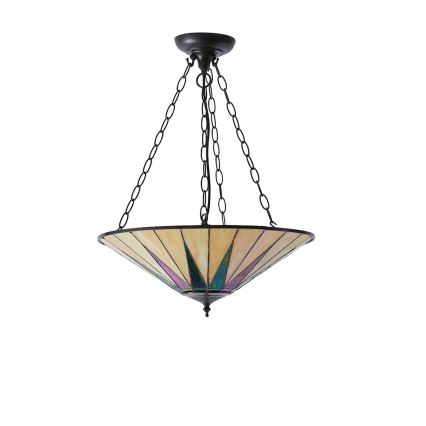 Endon 70754 - Ljuskrona på kedja DARK STAR 3xE27/60W/230V diameter 49 cm