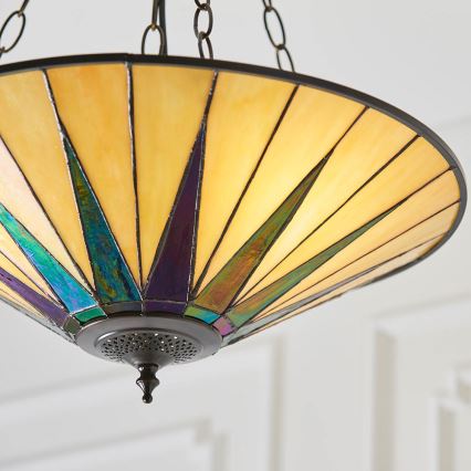 Endon 70754 - Ljuskrona på kedja DARK STAR 3xE27/60W/230V diameter 49 cm