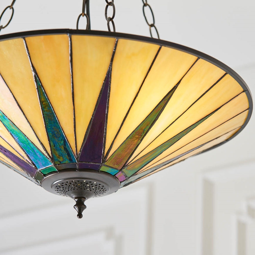 Endon 70754 - Ljuskrona på kedja DARK STAR 3xE27/60W/230V diameter 49 cm