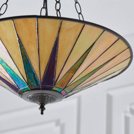 Endon 70754 - Ljuskrona på kedja DARK STAR 3xE27/60W/230V diameter 49 cm