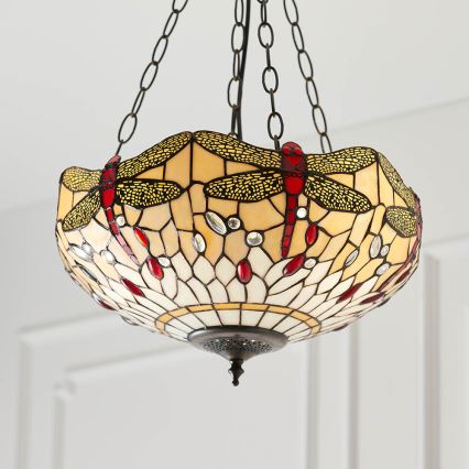 Endon 70759 - Taklampa med kedja DRAGONFLY 3xE27/60W/230V Ø 41 cm