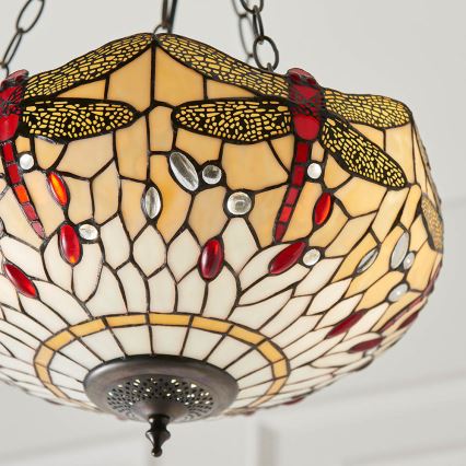Endon 70759 - Taklampa med kedja DRAGONFLY 3xE27/60W/230V Ø 41 cm