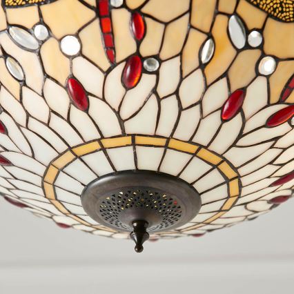 Endon 70759 - Taklampa med kedja DRAGONFLY 3xE27/60W/230V Ø 41 cm