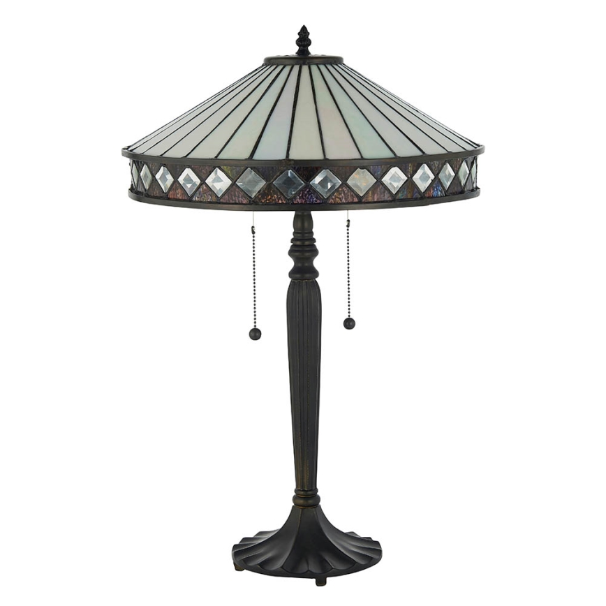 Endon 70935 - Bordslampa FARGO 2xE27/60W/230V diameter 41,5 cm