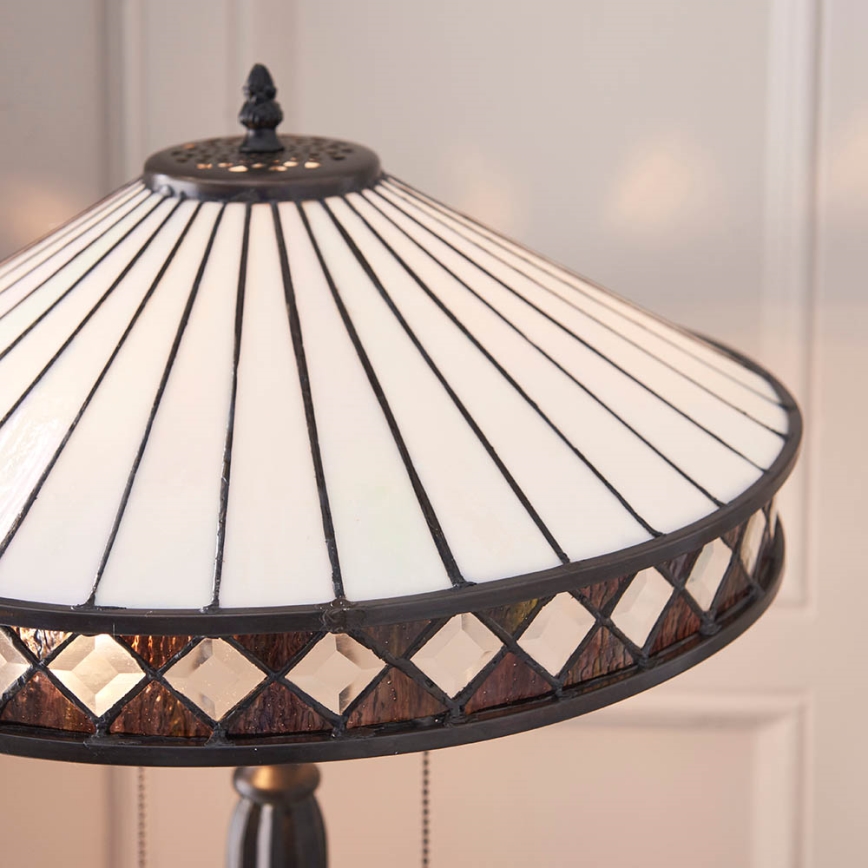 Endon 70935 - Bordslampa FARGO 2xE27/60W/230V diameter 41,5 cm
