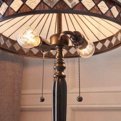 Endon 70935 - Bordslampa FARGO 2xE27/60W/230V diameter 41,5 cm
