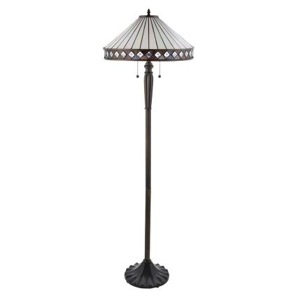 Endon 70936 - Golvlampa FARGO 2xE27/60W/230V Ø 50 cm