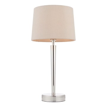 Endon 72175 - Bordslampa med USB-port SYON 1xE14/40W/230V skinande krom/beige