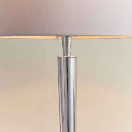 Endon 72175 - Bordslampa med USB-port SYON 1xE14/40W/230V skinande krom/beige