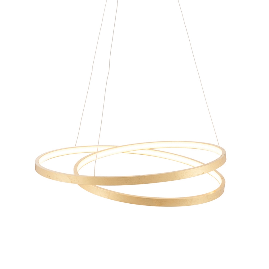 Endon 72479 - LED ljuskrona med textilsladd SCRIBBLE LED/31,5W/230V 3000K guld