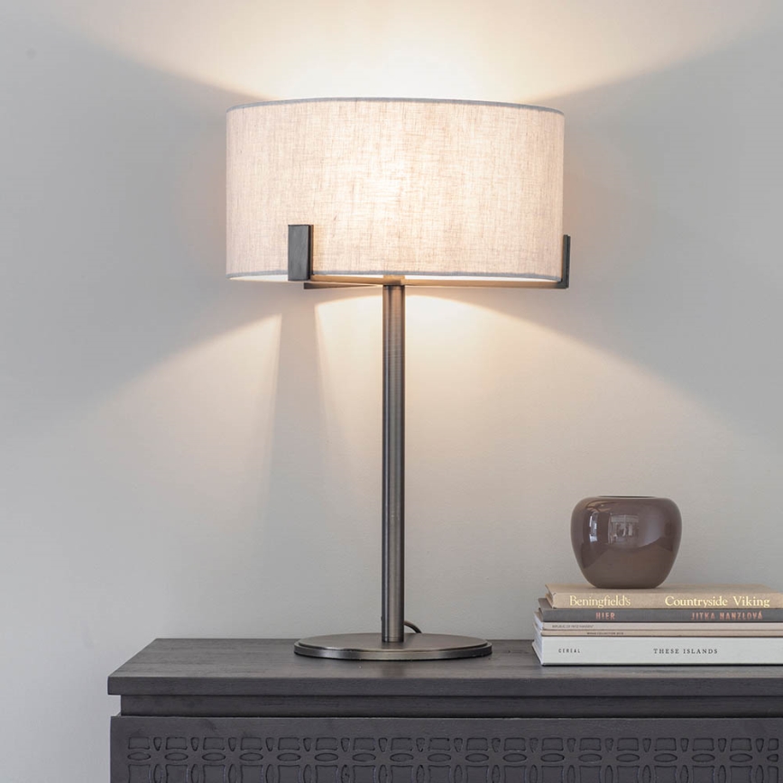 Endon 72631 - Bordslampa HAYFIELD 1xE27/40W/230V brons/grå