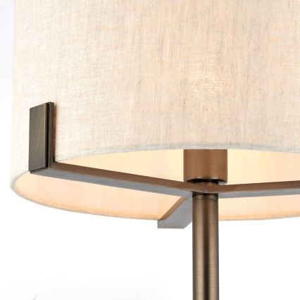 Endon 72631 - Bordslampa HAYFIELD 1xE27/40W/230V brons/grå