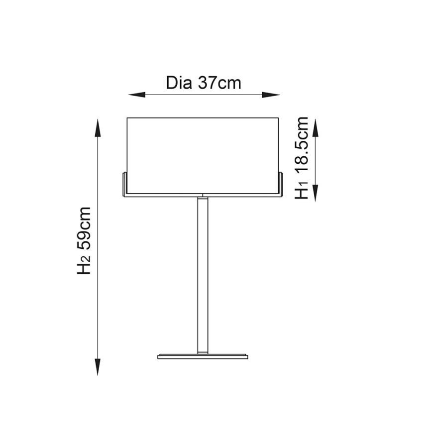 Endon 72631 - Bordslampa HAYFIELD 1xE27/40W/230V brons/grå