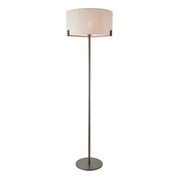Endon 72634 - Golvlampa HAYFIELD 1xE27/40W/230V brun/grå