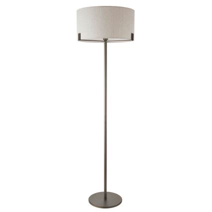 Endon 72634 - Golvlampa HAYFIELD 1xE27/40W/230V brun/grå