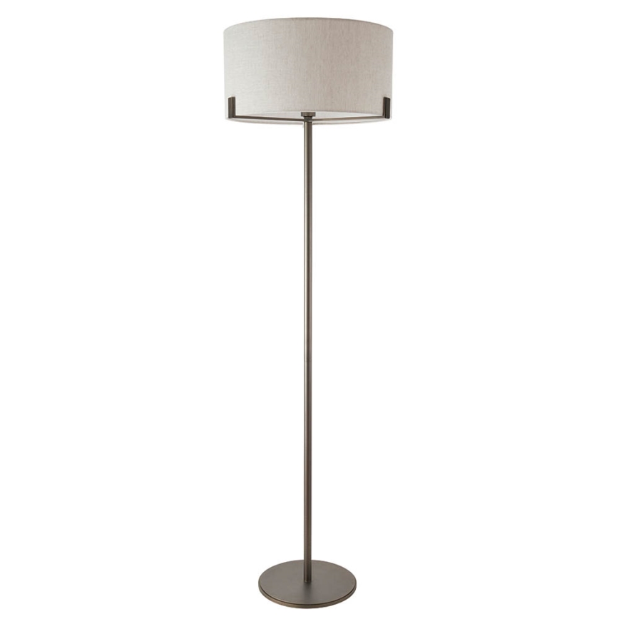 Endon 72634 - Golvlampa HAYFIELD 1xE27/40W/230V brun/grå