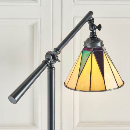 Endon 74355 - Golvlampa Tiffany DARK STAR 1xE14/40W/230V