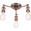 Endon 76124 - Spotlampa HAL 3xE27/10W/230V mattkrom/koppar