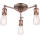 Endon 76124 - Spotlampa HAL 3xE27/10W/230V mattkrom/koppar