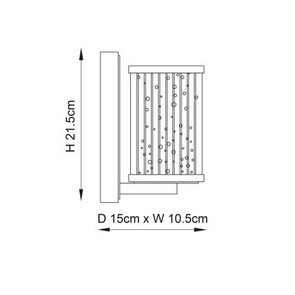 Endon 76259 - Vägglampa EASTON 1xE14/6W/230V skinande krom