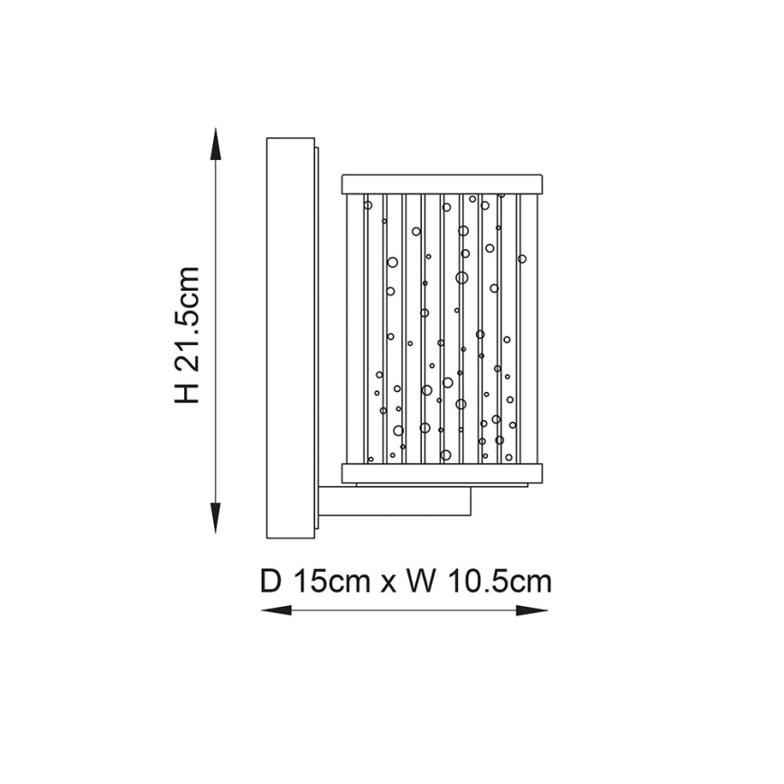 Endon 76259 - Vägglampa EASTON 1xE14/6W/230V skinande krom