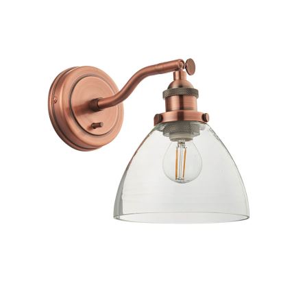 Endon 76334 - Väggspotlampa HANSEN 1xE14/40W/230V kopparfärgad