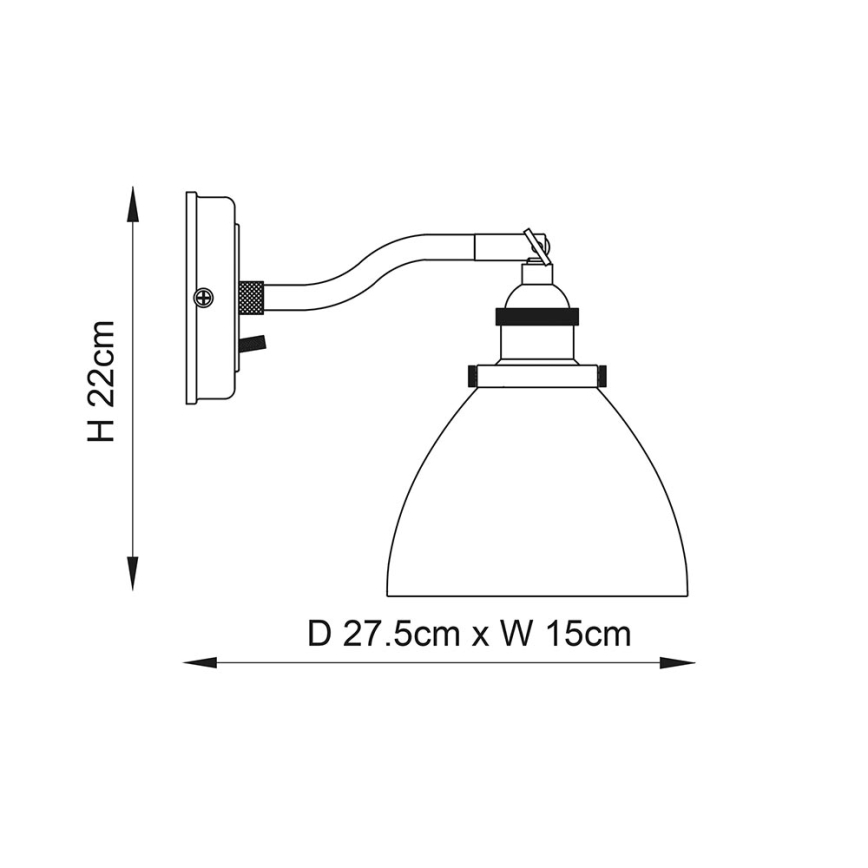 Endon 76334 - Väggspotlampa HANSEN 1xE14/40W/230V kopparfärgad