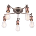 Endon 76336 - Spotlight HAL 5xE27/10W/230V brons/koppar