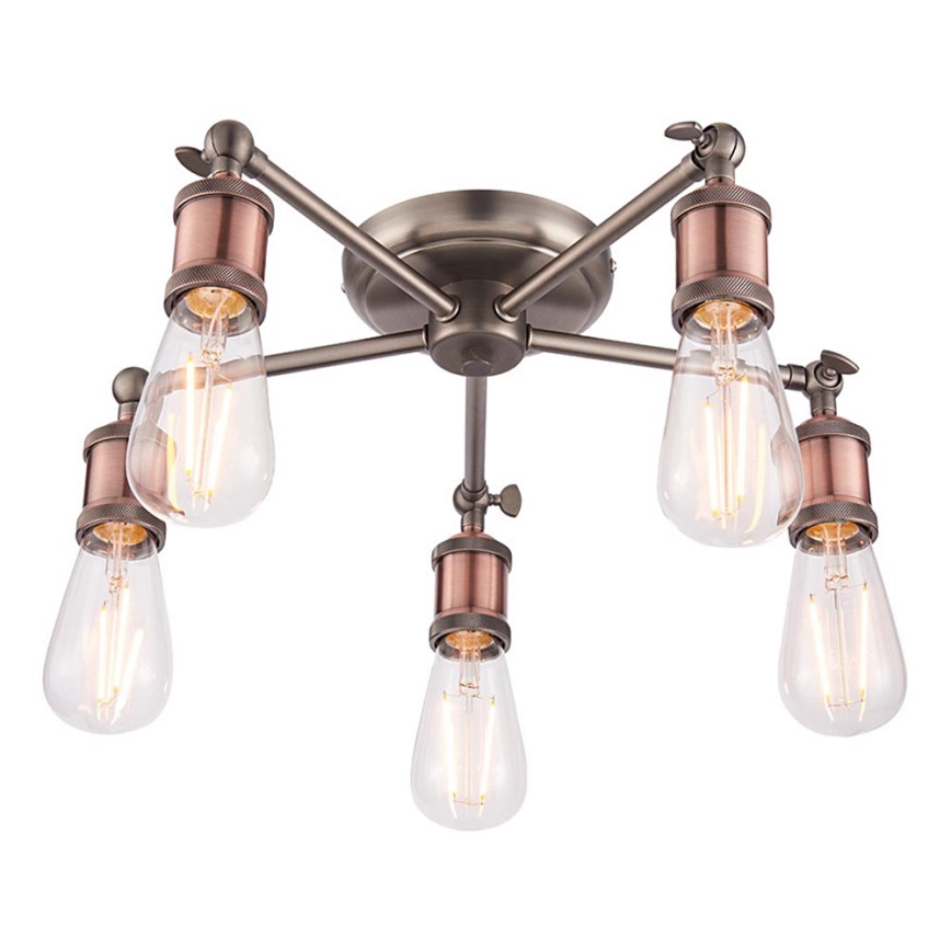 Endon 76336 - Spotlight HAL 5xE27/10W/230V brons/koppar