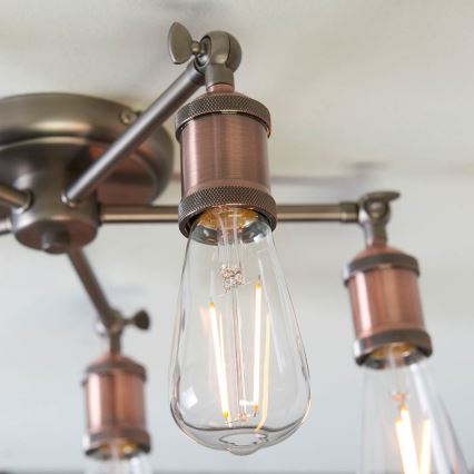 Endon 76336 - Spotlight HAL 5xE27/10W/230V brons/koppar