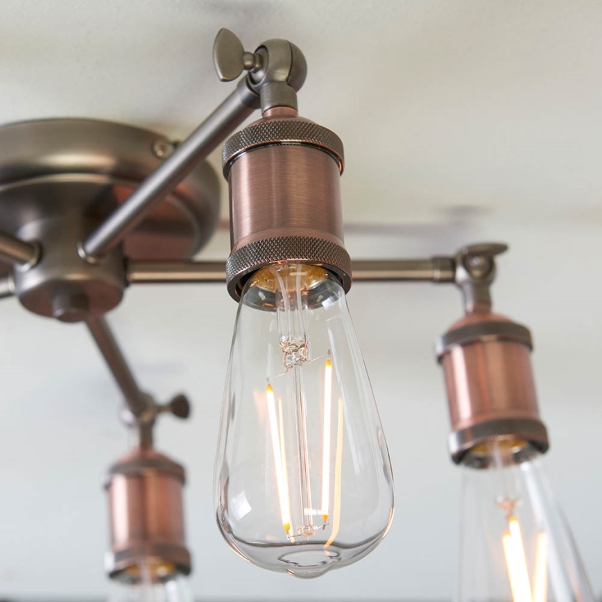 Endon 76336 - Spotlight HAL 5xE27/10W/230V brons/koppar