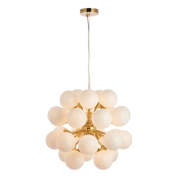 Endon 76499 - OSCAR taklampa på kabel 28xG9/18W/230V, guld