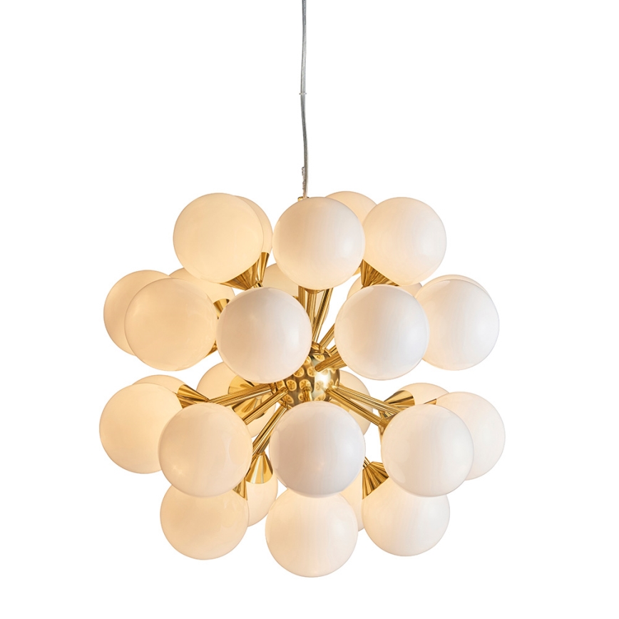 Endon 76499 - OSCAR taklampa på kabel 28xG9/18W/230V, guld