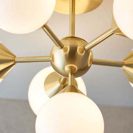 Endon 76501 - Taklampa på stång OSCAR 6xG9/5W/230V, guldfinish