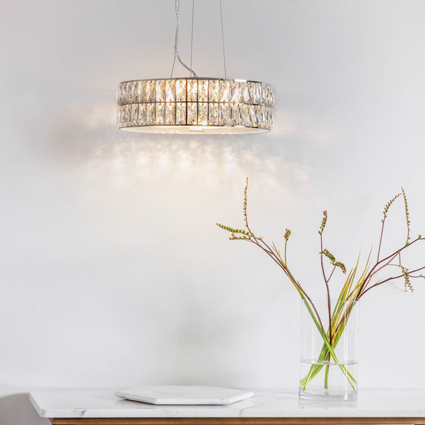 Endon 76513 - VERINA LED-pendel på vajer 5xLED/5W/230V polerad krom