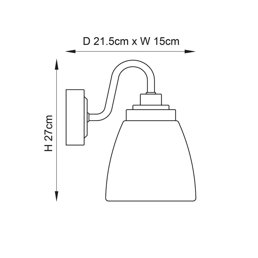 Endon 77088 - Badrumsvägglampa ASHBURY 1xE14/4W/230V IP44 blank krom