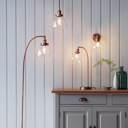 Endon 77861 - Bordslampa HANSEN 1xE27/40W/230V koppar