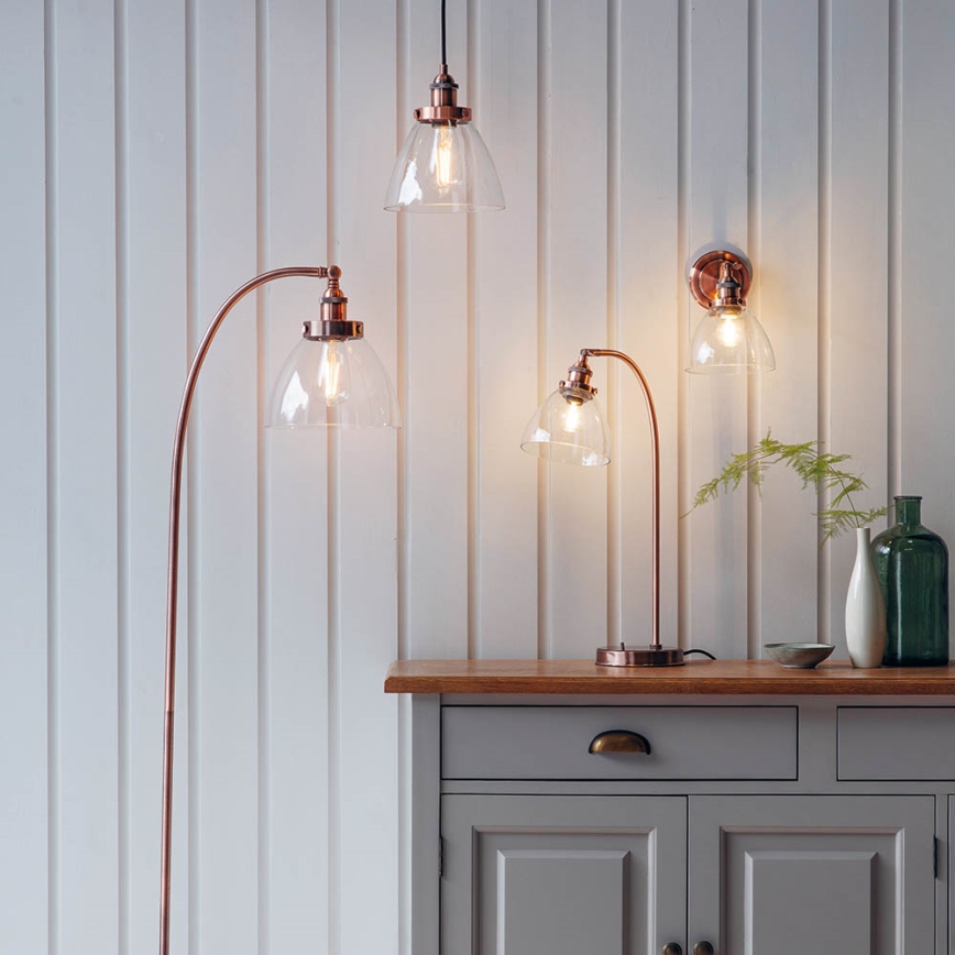 Endon 77861 - Bordslampa HANSEN 1xE27/40W/230V koppar