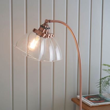 Endon 77862 - Golvlampa HANSEN 1xE27/40W/230V koppar