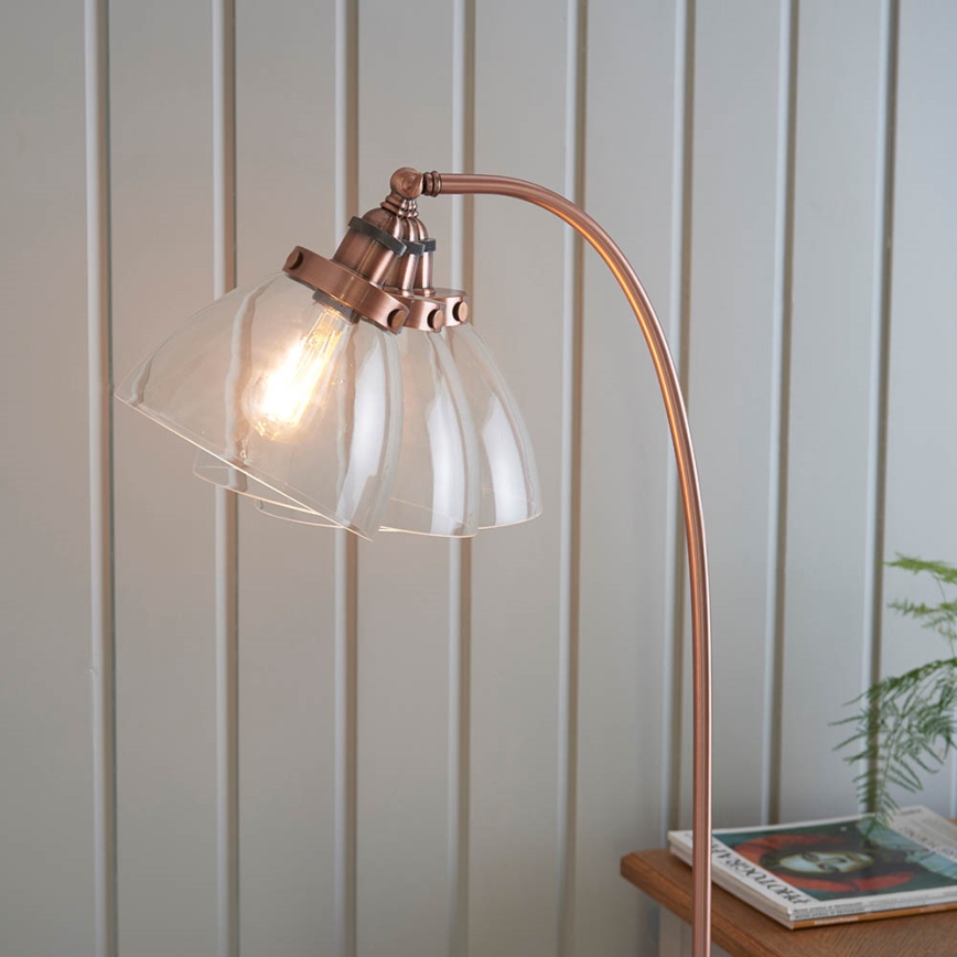 Endon 77862 - Golvlampa HANSEN 1xE27/40W/230V koppar