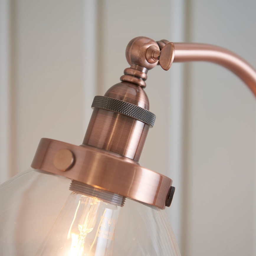 Endon 77862 - Golvlampa HANSEN 1xE27/40W/230V koppar